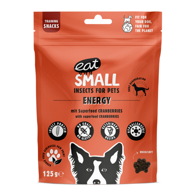 EAT SMALL Energy skanėstai su vabzdžiais šunims, energijai palaikyti, 125 g paveikslėlis