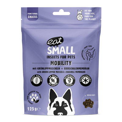 EAT SMALL Mobility skanėstai su vabzdžiais sveikiems šunų sąnariams ir kremzlėms, 125 g paveikslėlis
