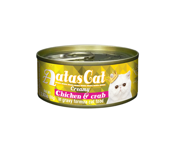 AATAS Creamy Chicken & Crab konservai katėms su vištiena ir krabų mėsa padaže 80 g paveikslėlis