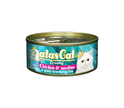 AATAS Creamy Chicken & Sardine konservai katėms su vištiena ir sardine padaže 80 g paveikslėlis