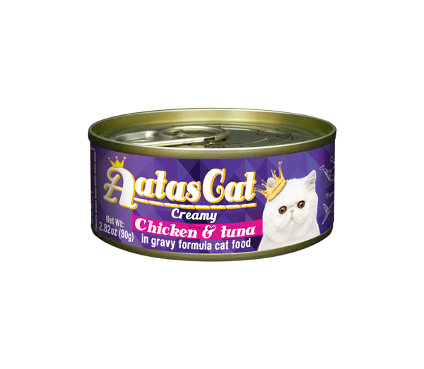 AATAS Creamy Chicken & Tuna konservai katėms su vištiena ir tunu padaže 80 g paveikslėlis