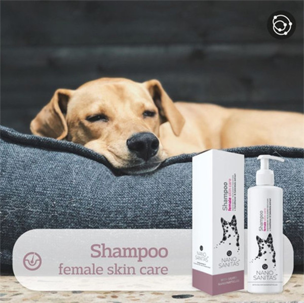 NANO SANITAS Female skin care šampūnas trumpaplaukių šunų veislių patelėms, 250 ml paveikslėlis