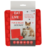 EAT SLOW LIVE LONGER Fun & Relax kilimėlis gyvūno nuraminimui, raudonas paveikslėlis
