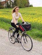 KERBL Vacation dviračio krepšys augintiniui 38x25x25cm, juodas/raudonas paveikslėlis