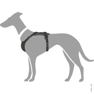 HUNTER AALBORG funkcionalios odinės petnešos šunims, 51-64/S-M, juodos paveikslėlis