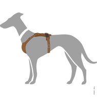 HUNTER AALBORG funkcionalios odinės petnešos šunims, 51-64/S-M, rudos paveikslėlis