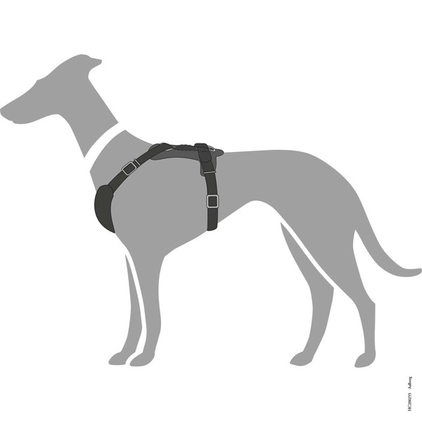 HUNTER AALBORG funkcionalios odinės petnešos šunims, 65–95/M–L, juodos paveikslėlis