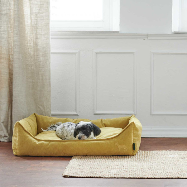 HUNTER EIBY sofa šunims, 80x60 cm, geltona paveikslėlis