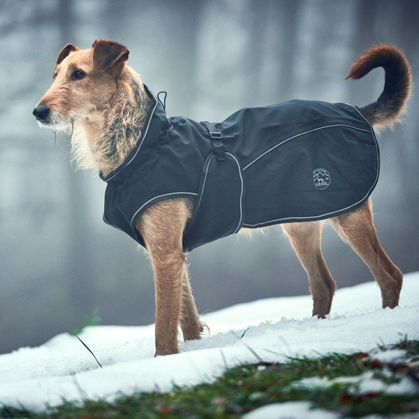 HUNTER UPPSALA funkcionalus paltas šunims, 70 cm, juodas paveikslėlis