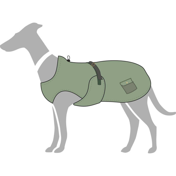 HUNTER UPPSALA TREND funkcionalus paltas šunims, 60, žalsvai rusvas paveikslėlis