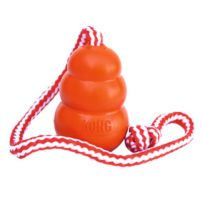 KONG AQUA žaislas su virvele šunims, M, oranžinis paveikslėlis