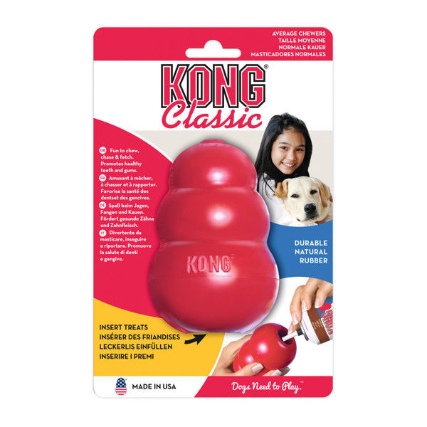 KONG CLASSIC šunų žaislas skanėstams, S, raudonas paveikslėlis