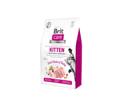 BRIT CARE Cat GF Kitten Healthy Growth&Development 2kg paveikslėlis