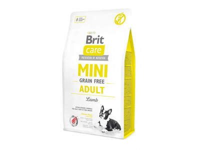 BRIT CARE Mini Adult Lamb hipoalerginis sausas maistas suaugusiems šunims su ėriena 2 kg paveikslėlis