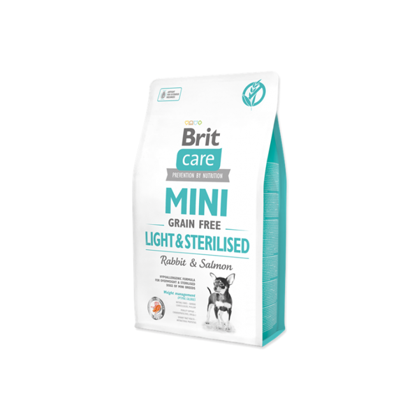 BRIT CARE Mini Light&Sterilised hipoalerginis sausas maistas sterilizuotiems šunims 2 kg paveikslėlis