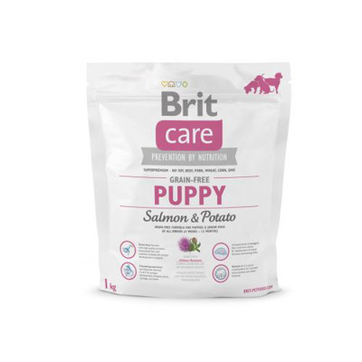 Brit Care Grain-Free Puppy Salmon sausas maistas šuniukams su lašisa 1kg paveikslėlis