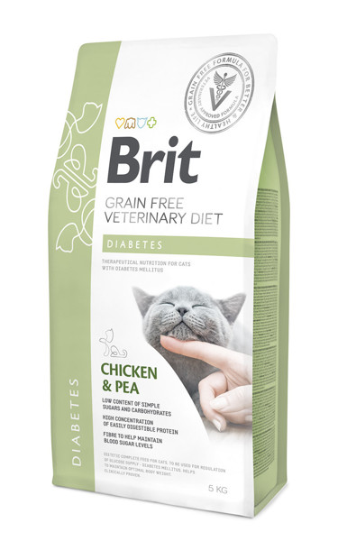 BRIT GF Veterinary Diets Diabetes sausas maistas katėm 5 kg paveikslėlis