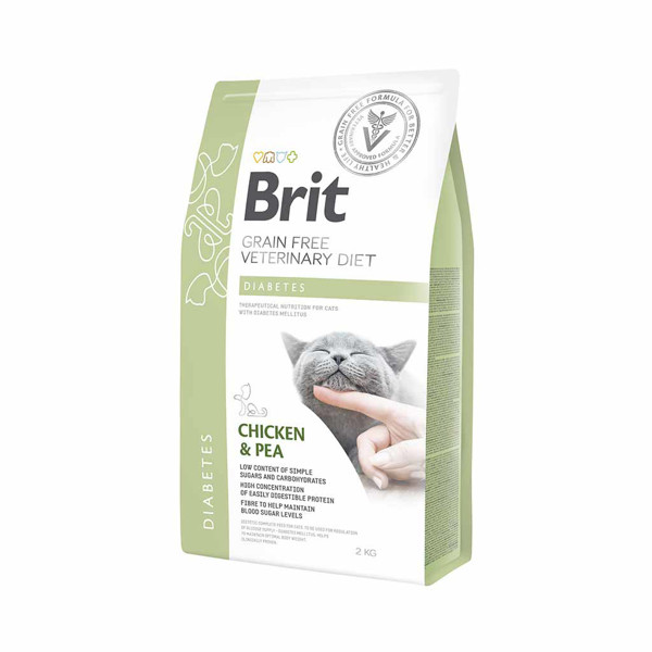 BRIT GF Veterinary Diets Diabetes sausas maistas katėms 2 kg paveikslėlis