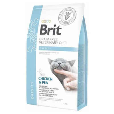 BRIT GF Veterinary Diets Obesity sausas maistas katėms 2 kg paveikslėlis