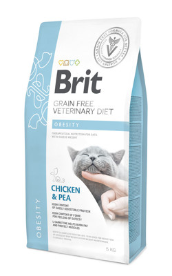 BRIT GF Veterinary Diets Obesity sausas maistas katėms 5 kg paveikslėlis