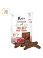 BRIT Jerky Beef Real Fillets skanėstai suaugusiems šunims su jautienos file 80 g paveikslėlis