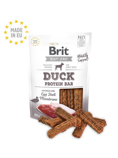 BRIT Jerky Duck Protein Bar skanėstai suaugusiems šunims su antiena 80 g paveikslėlis