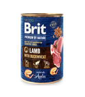 BRIT PREMIUM by Nature Lamb with Buckwheat konservai šunims su ėriena ir grikiais 400 g paveikslėlis