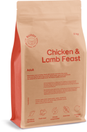 BUDDY Chicken + Lamb Feast sausas maistas su vištiena ir ėriena suaugusiems šunims, 12 kg paveikslėlis