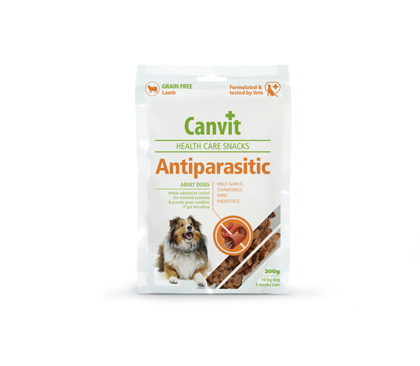 CANVIT Anti-Parasites skanėstas šunims nuo žarnyno parazitų 200 g paveikslėlis