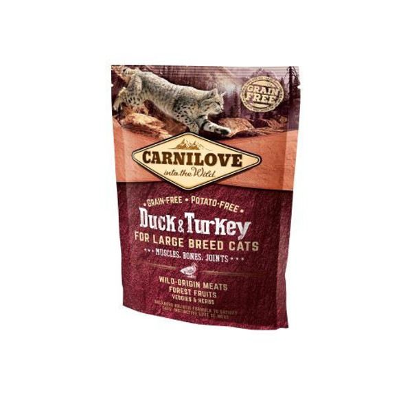 CARNILOVE Duck&Turkey Large Breed Cats sausas maistas didelių veislių katėms 400 g paveikslėlis