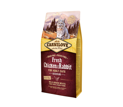 CARNILOVE FRESH Chicken&Rabbit for Adult katėms sausas maistas suaugusioms katėms su vištiena ir triušiena 2 kg paveikslėlis