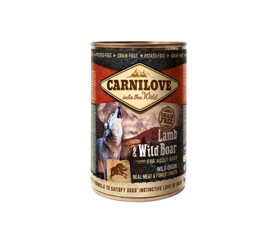 CARNILOVE Wild Meat Lamb&Wild Boar konservai šunims ėriena ir šerniena 400 g paveikslėlis