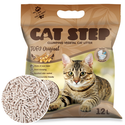 CAT STEP Tofu original sušokantis kraikas katėms, bekvapis 5,4kg/12l paveikslėlis