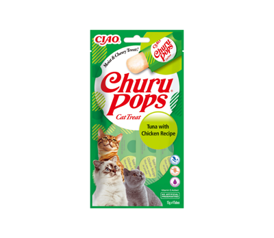 CHURU Cat Pops Tuna Chicken skanėstai katėms su tunu ir vištiena 60 g paveikslėlis