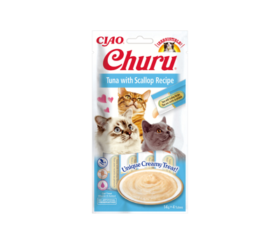 CHURU Cat Tuna Scallop skanėstai katėms su tunu 56 g paveikslėlis