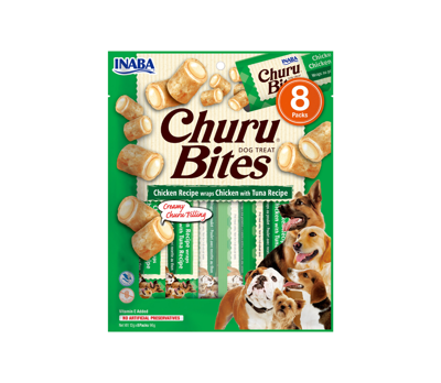 CHURU Dog Bites Chicken Tuna minkšti skanėstai šunims 96 g paveikslėlis