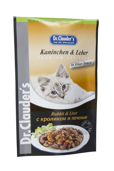 DR. CLAUDER'S Rabbit&Liver in sauce konservai katėms su triušiena ir kepenėlėmis drebučiuose, 100 g paveikslėlis