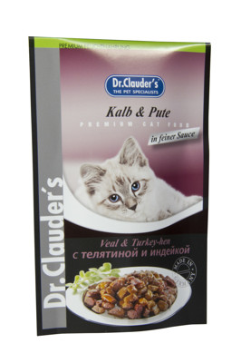 DR. CLAUDER'S Veal&turkey in aspic konservai katėms su veršiena ir kalakutiena, 100 g paveikslėlis