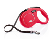 FLEXI New classic M tape automatinis pavadėlis šunims iki 25kg, juosta 5m, raudonas paveikslėlis