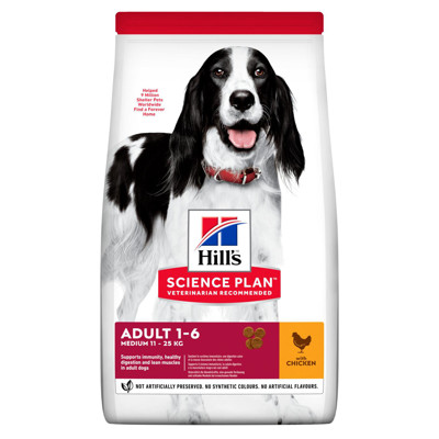 HILL'S SP Canine adult healthy mobility medium chicken sausas maistas vidutinių veislių suaugusiems šunims su vištiena, 14 kg paveikslėlis