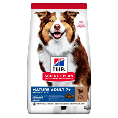 HILL'S SP Canine mature medium chicken sausas maistas vidutinių veislių senyviems šunims su vištiena, 14 kg paveikslėlis