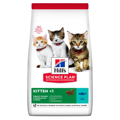 HILL'S SP Kitten tuna sausas maistas jauniems kačiukams su tunu, 1,5 kg paveikslėlis