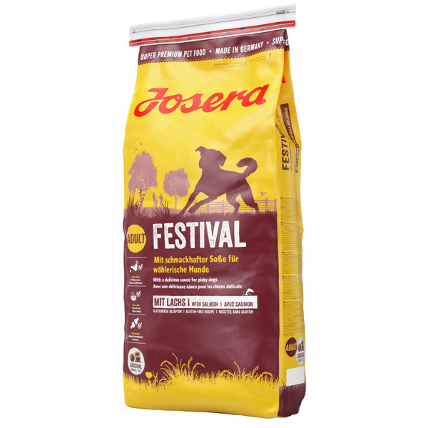 JOSERA FESTIVAL sausas maistas suaugusiems šunims su lašiša, 12,5 kg paveikslėlis