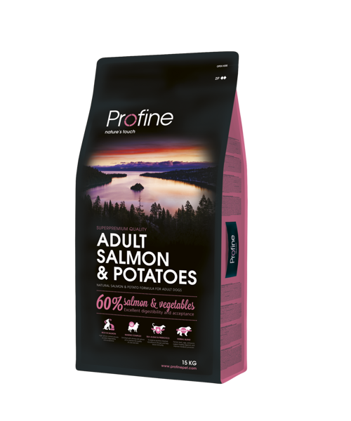PROFINE Dog Adult Salmon & Potatoes sausas maistas šunims su lašiša ir bulvėmis 15 kg paveikslėlis