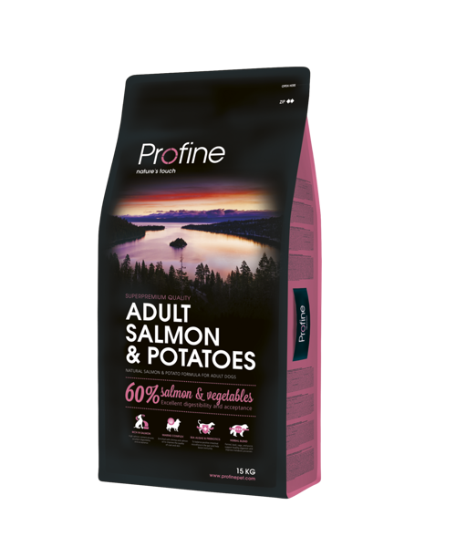 PROFINE Dog Adult Salmon & Potatoes sausas maistas šunims su lašiša ir bulvėmis 3 kg paveikslėlis