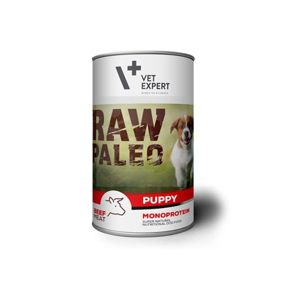 RAW PALEO Beef puppy dog konservai šuniukams su jautiena, 400 g paveikslėlis