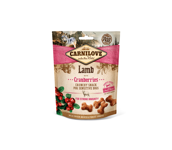 CARNILOVE Lamb with Cranberries skanėstas šunims su ėriena 200 g paveikslėlis