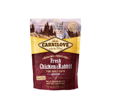 CARNILOVE FRESH Chicken&Rabbit for Adult sausas maistas suaugusioms katėms su vištiena ir triušiena 400 g paveikslėlis