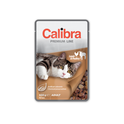 CALIBRA Cat pouch Premium Adult Lamb & Poultry konservai katėms su ėriena ir paukštiena, 100g paveikslėlis