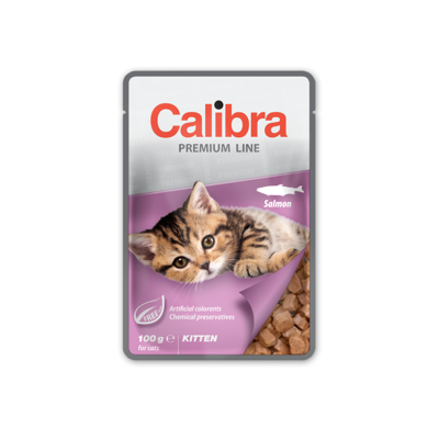 CALIBRA Cat pouch Premium Kitten Salmon konservai kačiukams su lašiša, 100g paveikslėlis